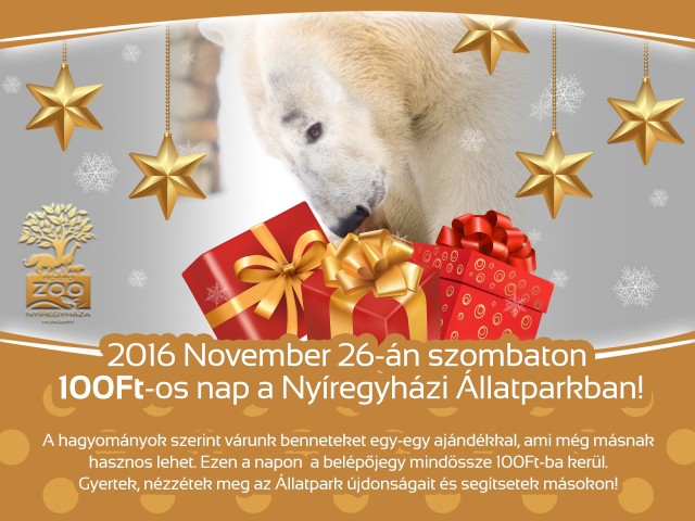 2016 november 26-án 100Ft-ba kerül a belépőjegy